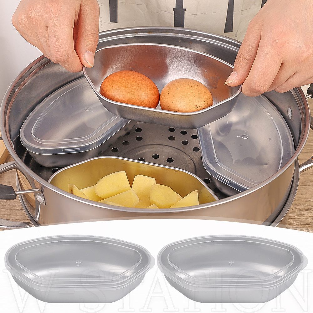 304 Stainless Steel Fan-shaped Steaming Tray - 1/3 Pcs Refrigerator ...