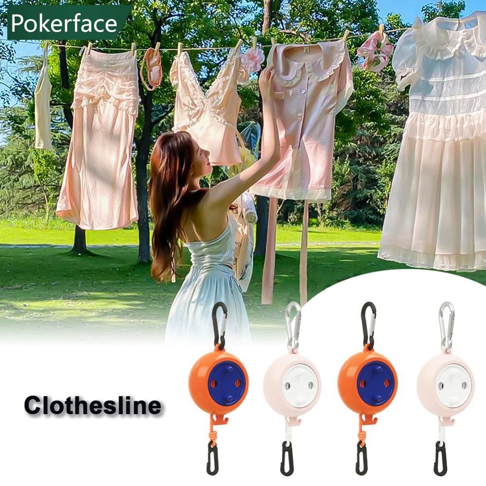 POKERFACE 10m Portable Clothesline Retractable Washing Line Travel ...