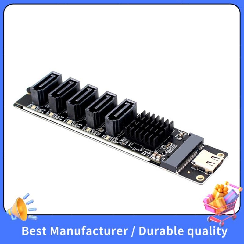 【NEW】Type C to 5-Port SATA 3.0 Adapter Card 6Gbps JM575&JMS580 Chip USB ...