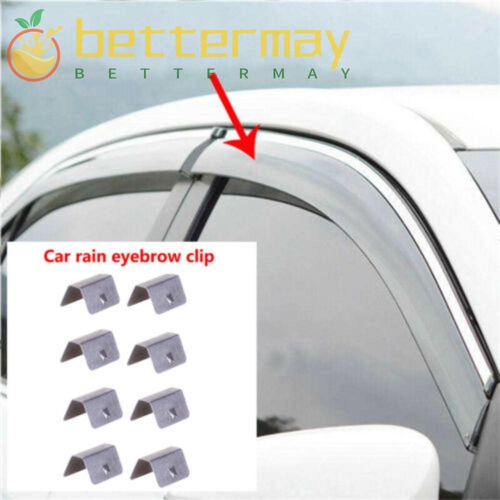 BETTERMAYSHOW 10PCS Wind Deflector Clips, Practical Stainless Steel