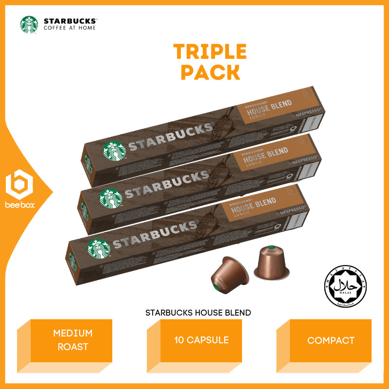 Starbucks House Blend Lungo Medium Roast Coffee for Capsule Coffee ...