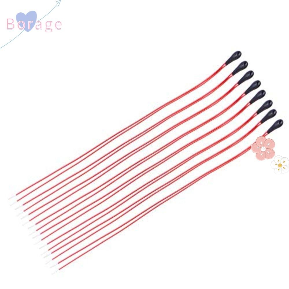 BORRAONE 10Pcs NTC Thermistor Resistors 10K Ohm MF52B Probe Strap Wire Practical Temperture