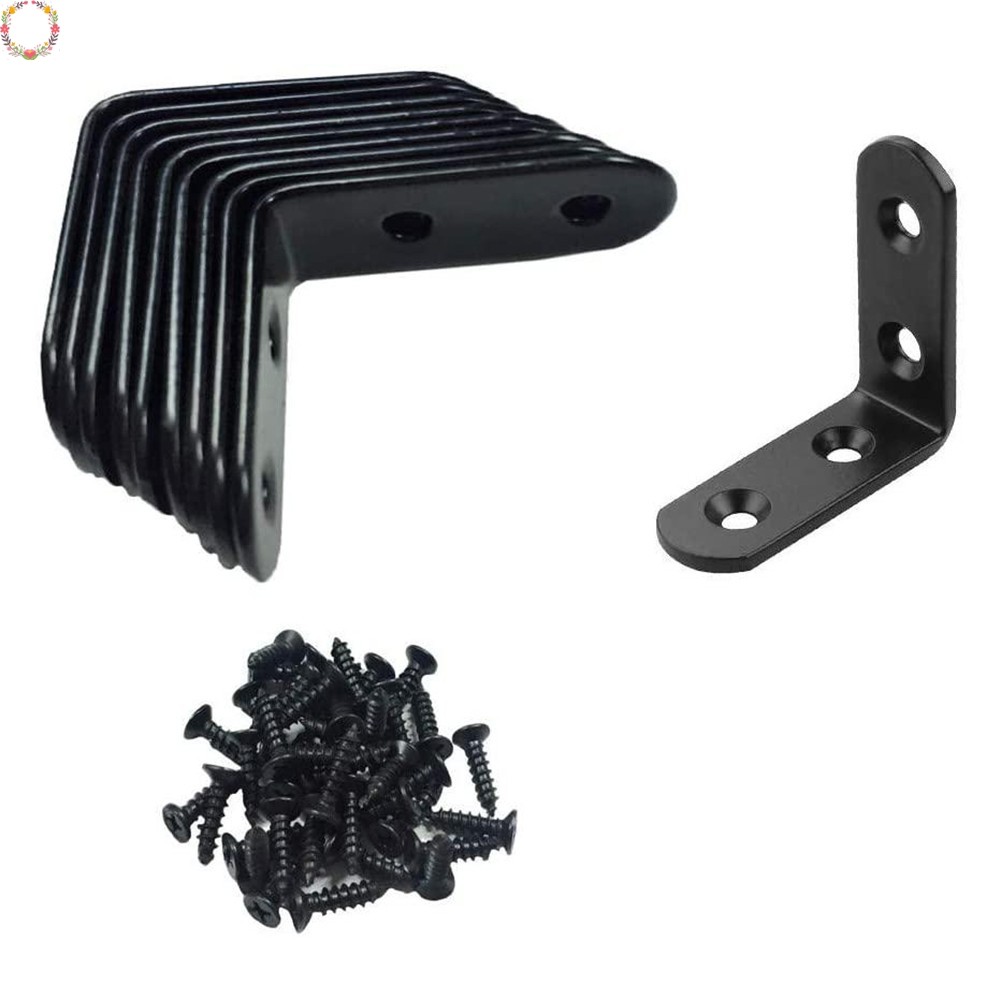 [HME] 18pcs Corner Sets Black Stainless Steel 90 Degree Right Angle ...