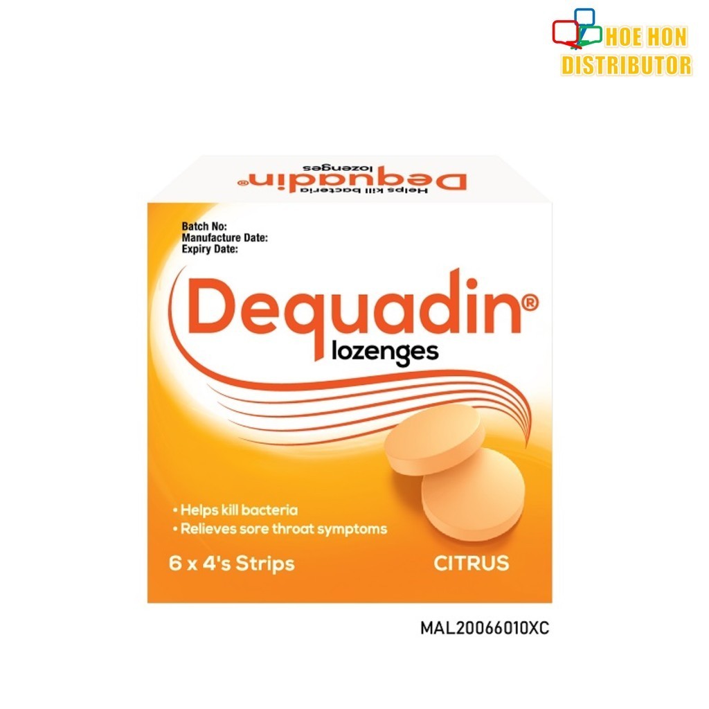 Dequadin Lozenges 24 Tables Relieves Sore Throat Pain Relief / Sakit ...