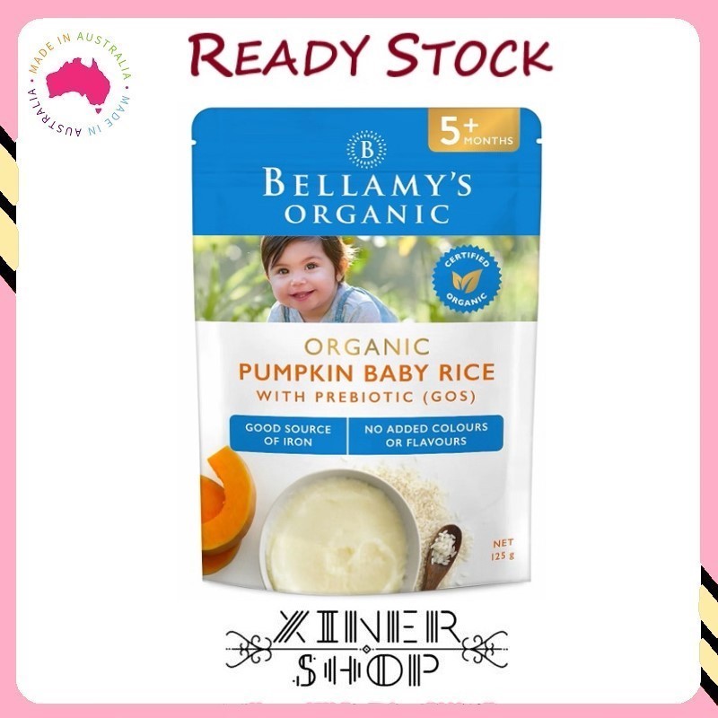 [Ready Stock EXP: 09/2025] Bellamy 's Organic Pumpkin Baby Rice 5 ...