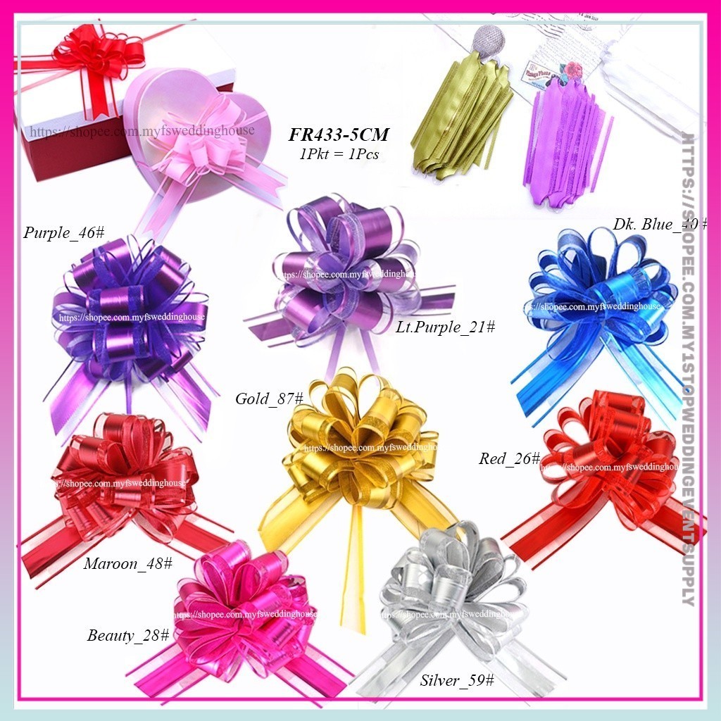 BUNGA RIBEN/RIBEN TARIK/BUNGA RIBEN HANTARAN/DIY ACCESSORIES/RIBBON ...