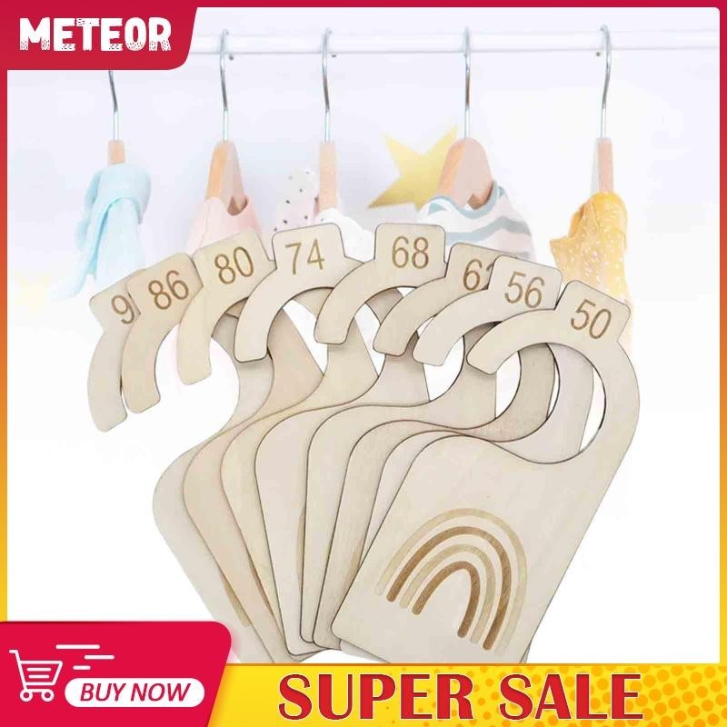 [meteorMY] 8Pcs Baby Closet Dividers Baby Clothes Size Hanger Organizer