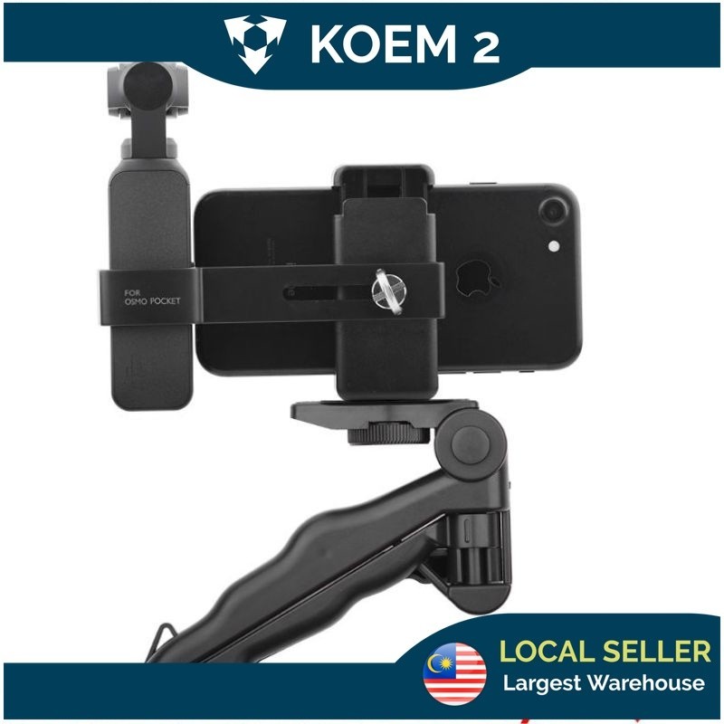 Alatan Sesuai DJI OSMO Pocket 1 / 2 Extended Tripod with Side Phone ...