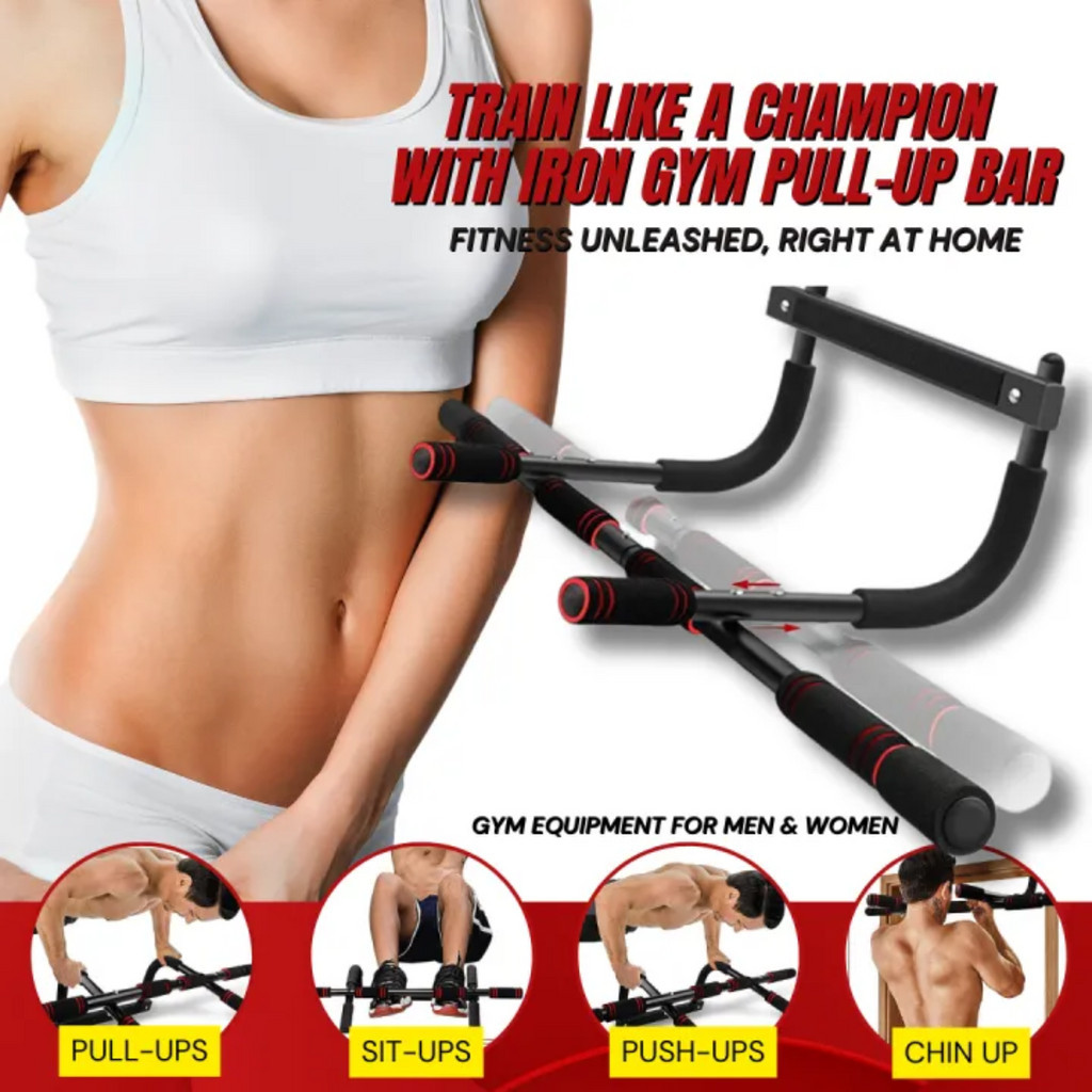 (W/ FREEBIES) Body Portable Workout Pull Up Bar | Total Upper Body ...