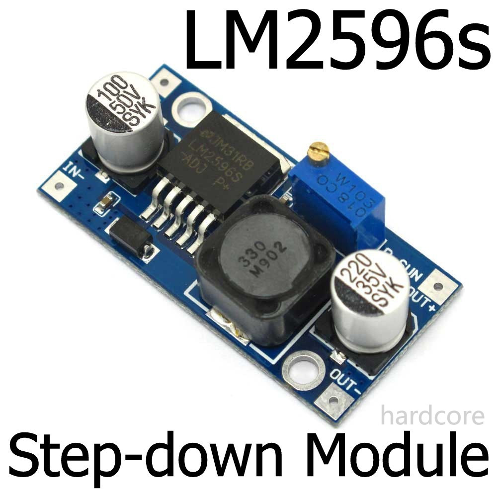 LM2596S STEP-Down DC-DC Buck Converter with a 3-digit digital display