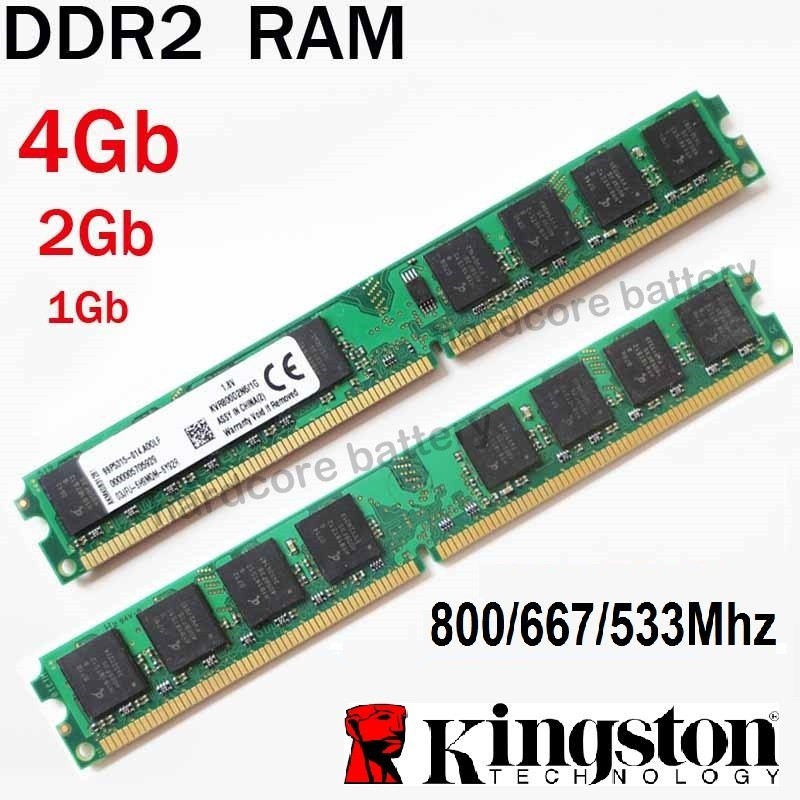 Kingston 2GB 1GB 512MB DDR2 667 800 MHZ Desktop PC Ram memory DIMM PC2 ...
