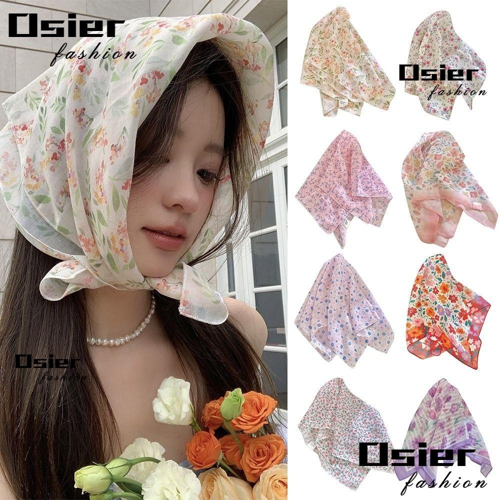 OSIER Flower Scarf, Sun Protection Breathable Muslim Turban, Headscarf