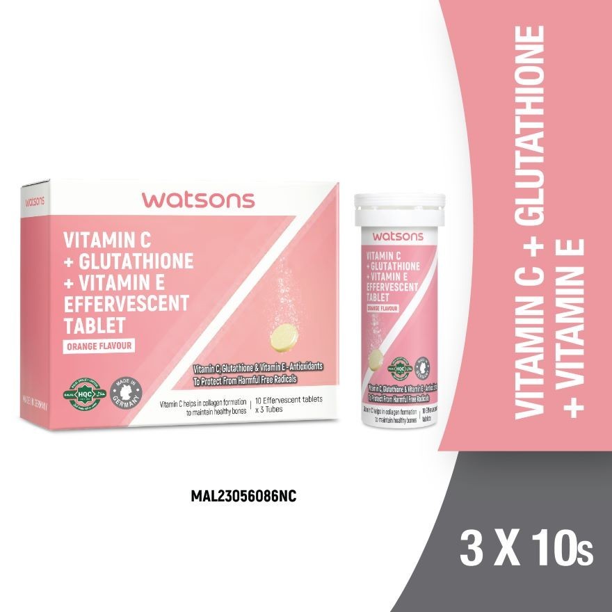 Watsons Vitamin C Vitamin E Glutathione Effervescent Tablets 30s Shopee Malaysia