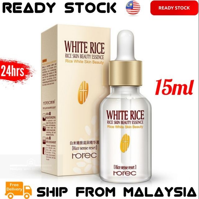 15ml ROREC Rice Serum Moisturizing Essence White Rice Rejuvenating ...