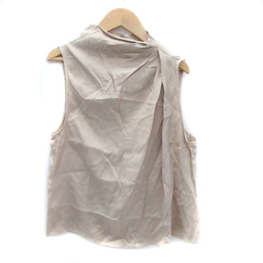Zara ZARA blouse cut and sew high neck sleeveless S beige Direct from