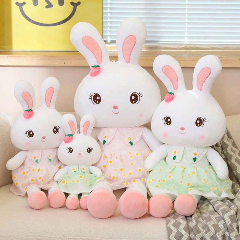 Cute Rabbit Plush Toy Little White Rabbit Hug Sleeping Doll Soothing ...