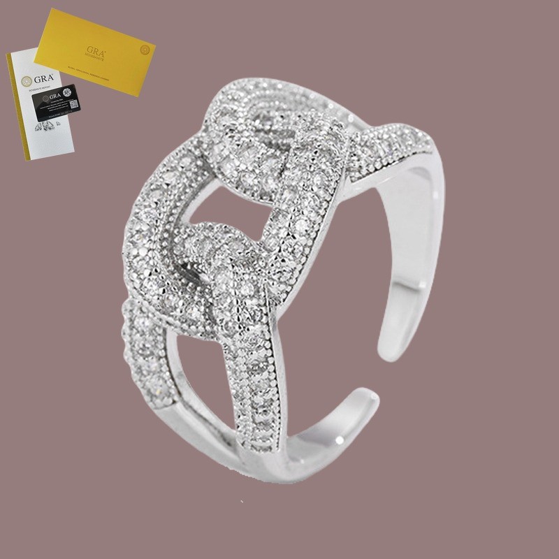 GRA Certificate Included Women's Index Finger Ring Wide Version Shiny ...