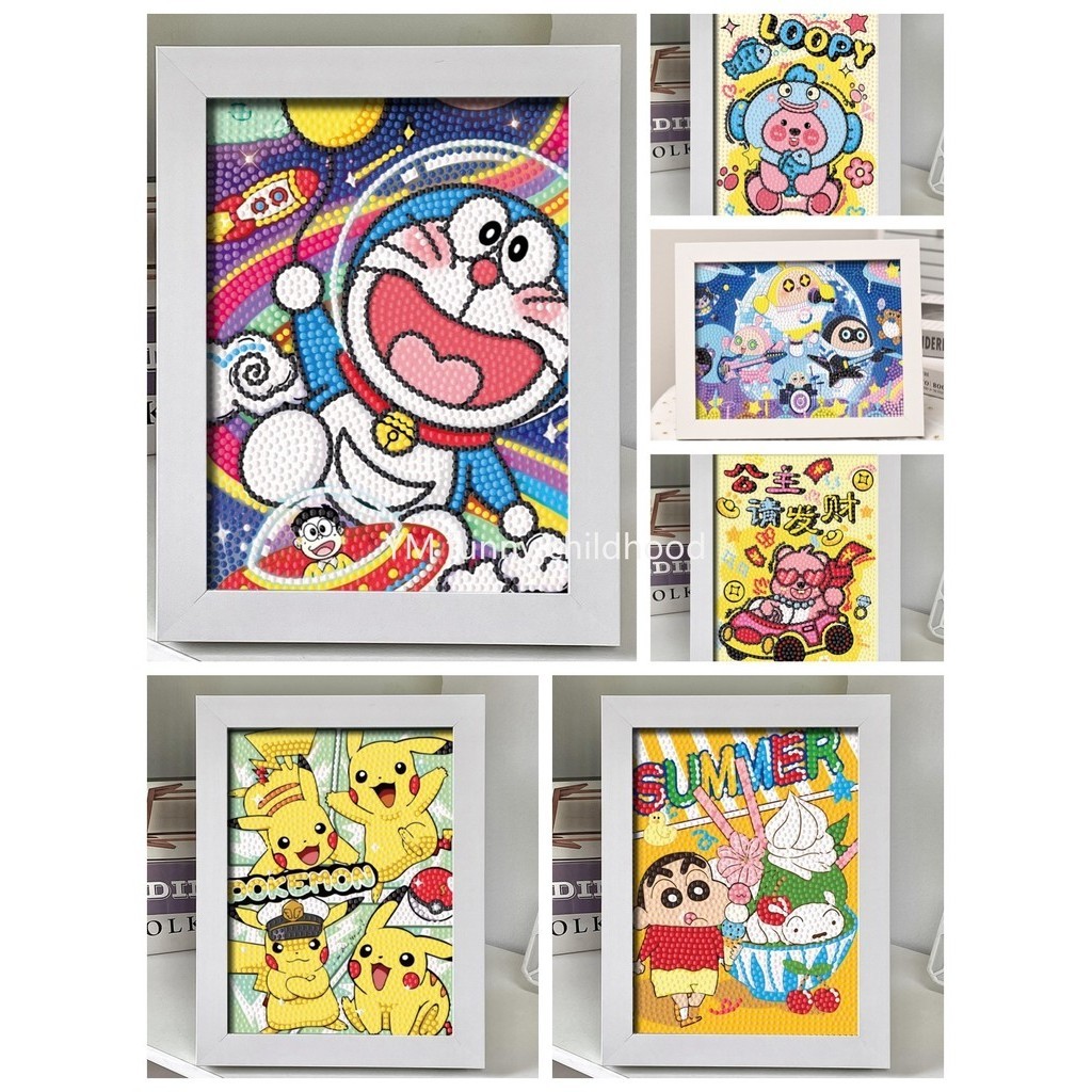 23x18CM with frame Kids Diamond Painting kit Dora A Dream Pikachu ...