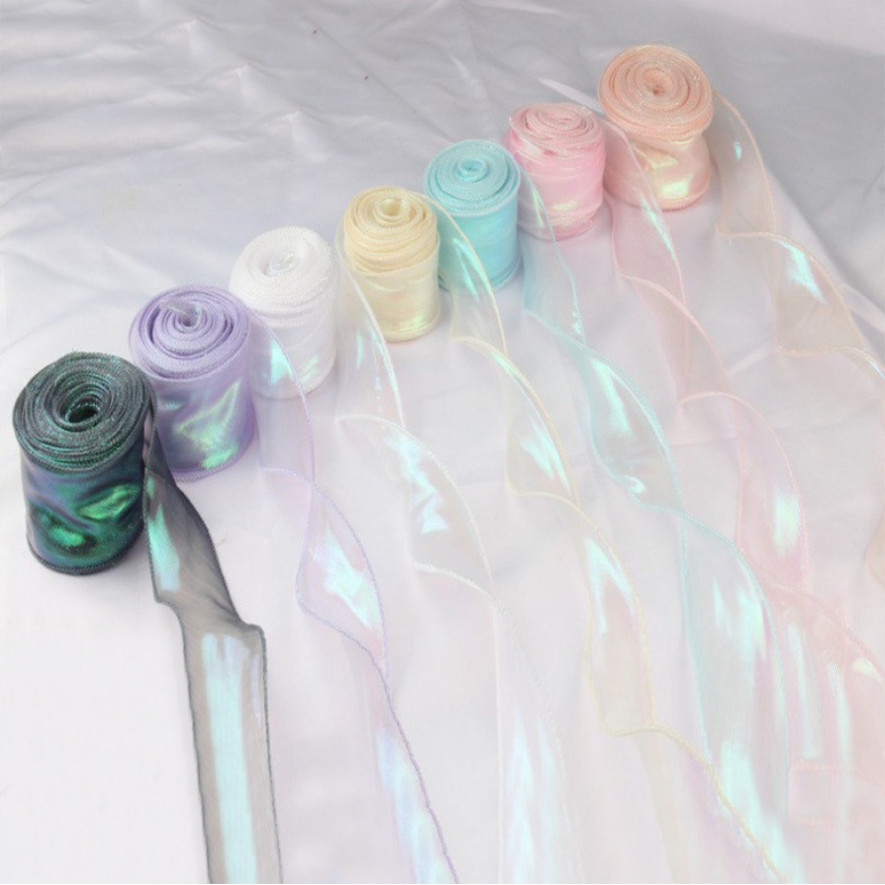 9m Fishtail yarn ribbon cake bow tiara gift Colorful fishtail yarn ...