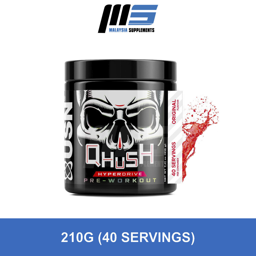 USN Qhush Preworkout (210g) Preworkout, Strength & Energy, Muscle