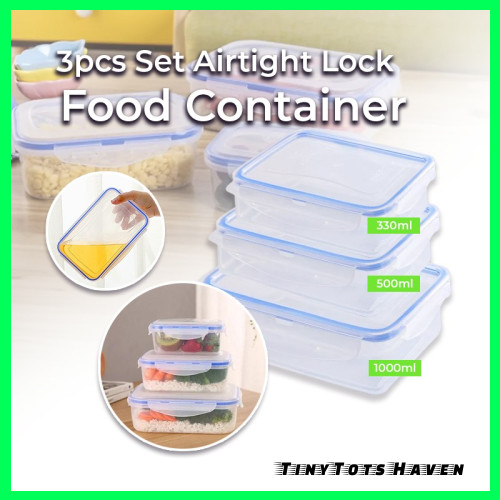 Stackable Airtight Food Containers with lock seal – 1000ml, 500ml ...