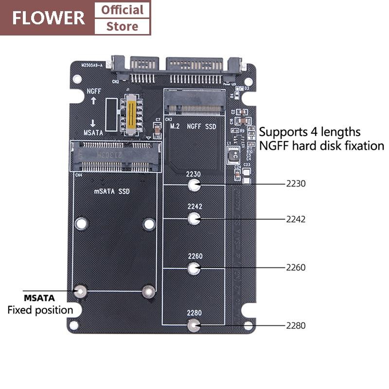 FOF NGFF To SATA 3 External HDD Enclosure MSATA SSD Adapter M.2 SATA ...