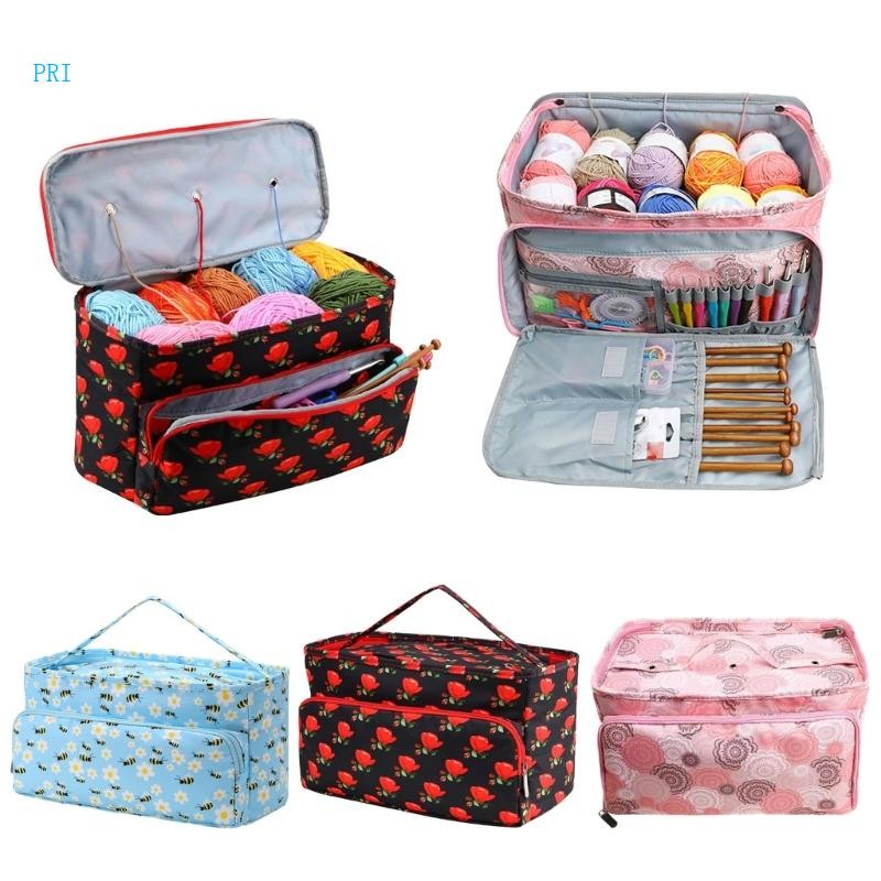 pri Yarn Storage Organizers Crochet Bag Knitting Bag for Knitting ...