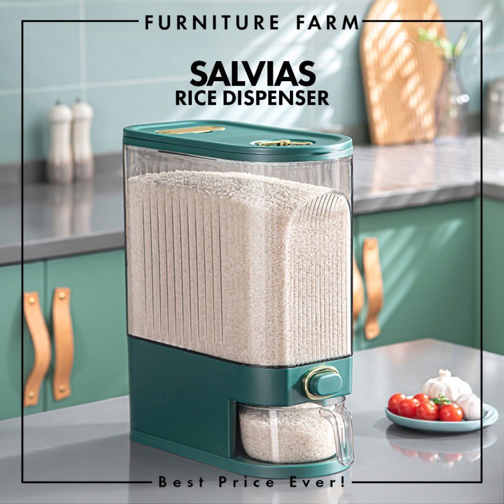 F&F:10KG Rice Dispenser Rice Bucket grain storage box /rice storage box ...
