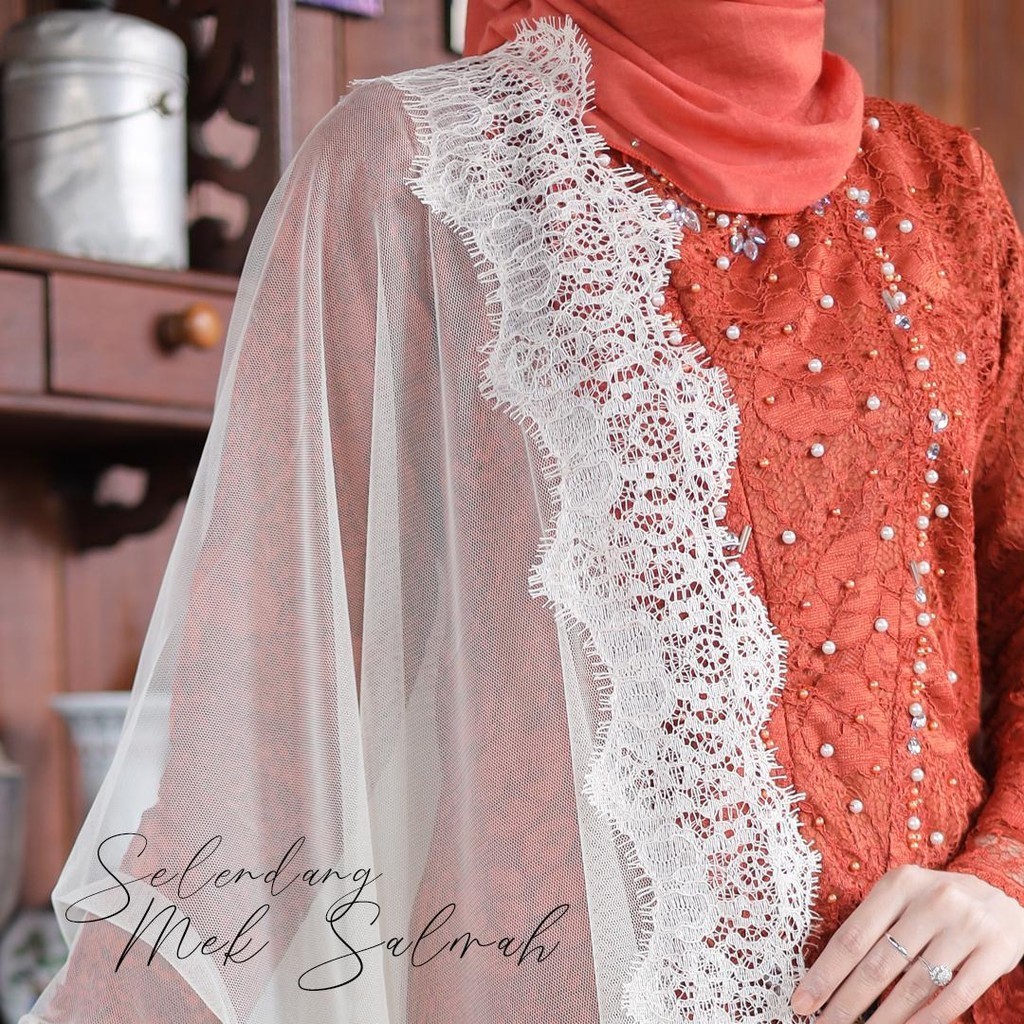 SISTA CLOSET | SELENDANG MEK SALMAH LACE SHAWL SIZE VIRAL 2024 | Shopee