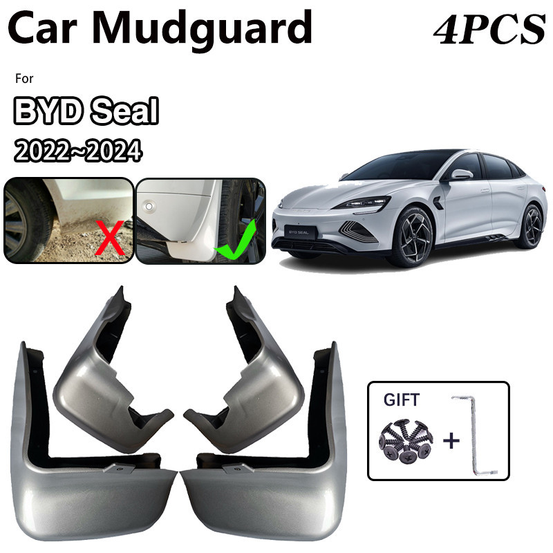 MudFlaps For BYD Seal Atto 4 Accessories 2022 2023 2024 2x Car Rear ...