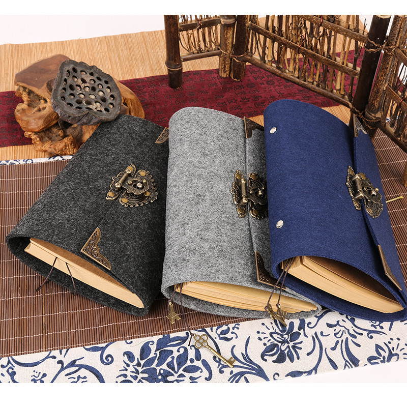 Retro Code Notebook Locked Notebook Loose-leaf Detachable Note Diary ...