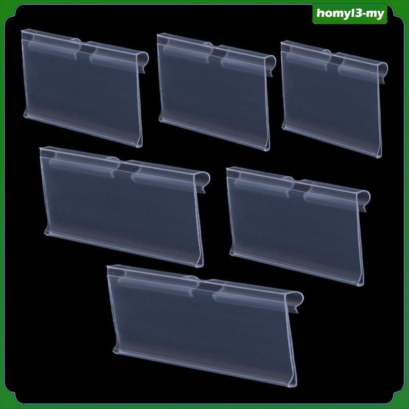 [HomylabMY] 50-pack Clear Label Holders Sign Display Holder for Retail ...