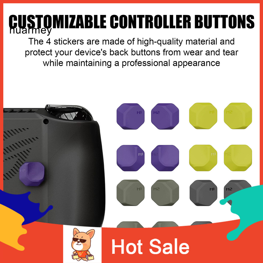 HMY 4Pcs Game Console Protective Back Button Attachments Shockproof ...