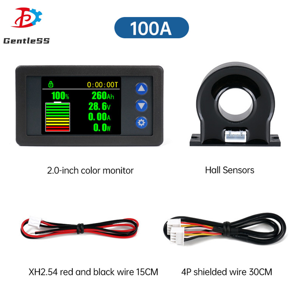 H56AH DC10-100V 50A-400A High Precision Color Screen Power Indicator ...