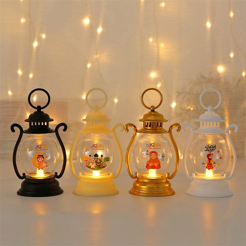 Ramadan Mubarak LED Night Light Eid Mubarak Lantern Islamic Muslim ...