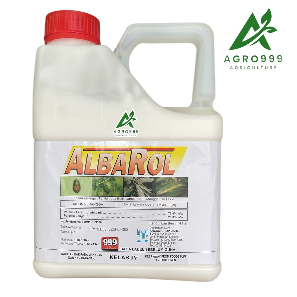 Ancom Albarol® Insecticide 4 Liter / White Oil / Minyak Puith ...