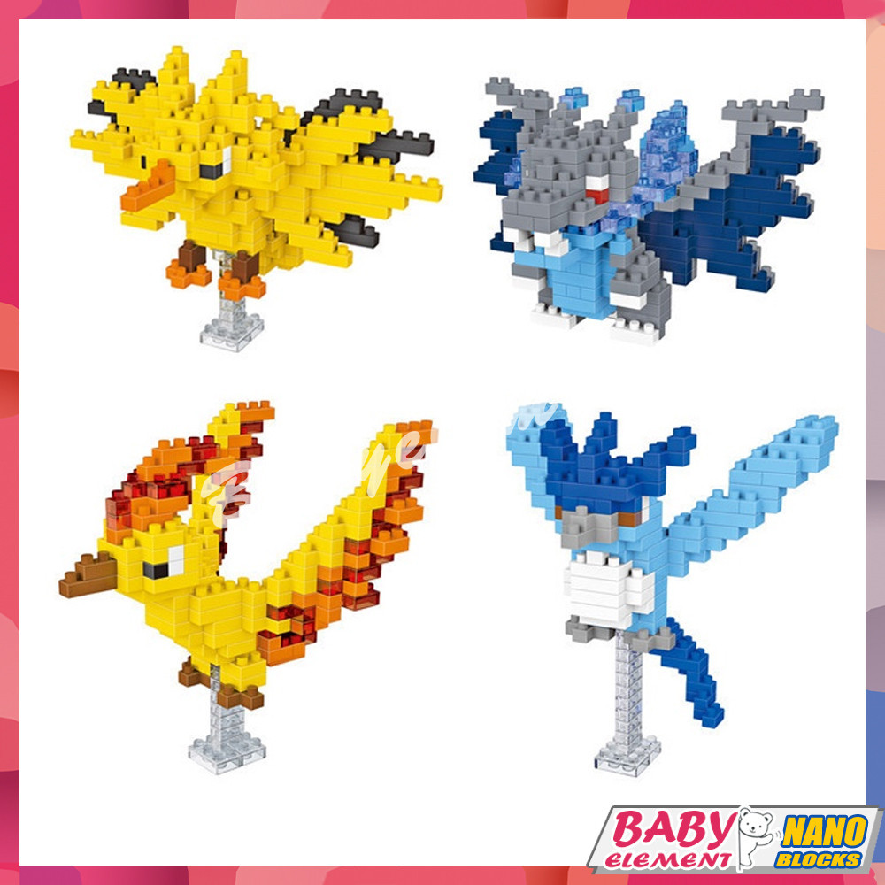 Nano Blocks Cartoon Pokemon Freezing Bird Building Blocks Lightning ...