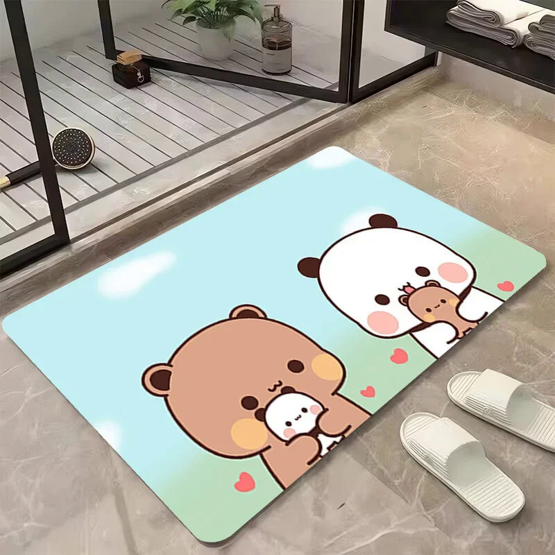 Bubu Dudu Floor Mat Bathroom Carpet Bath Mats Cute Rug Home Living Room ...