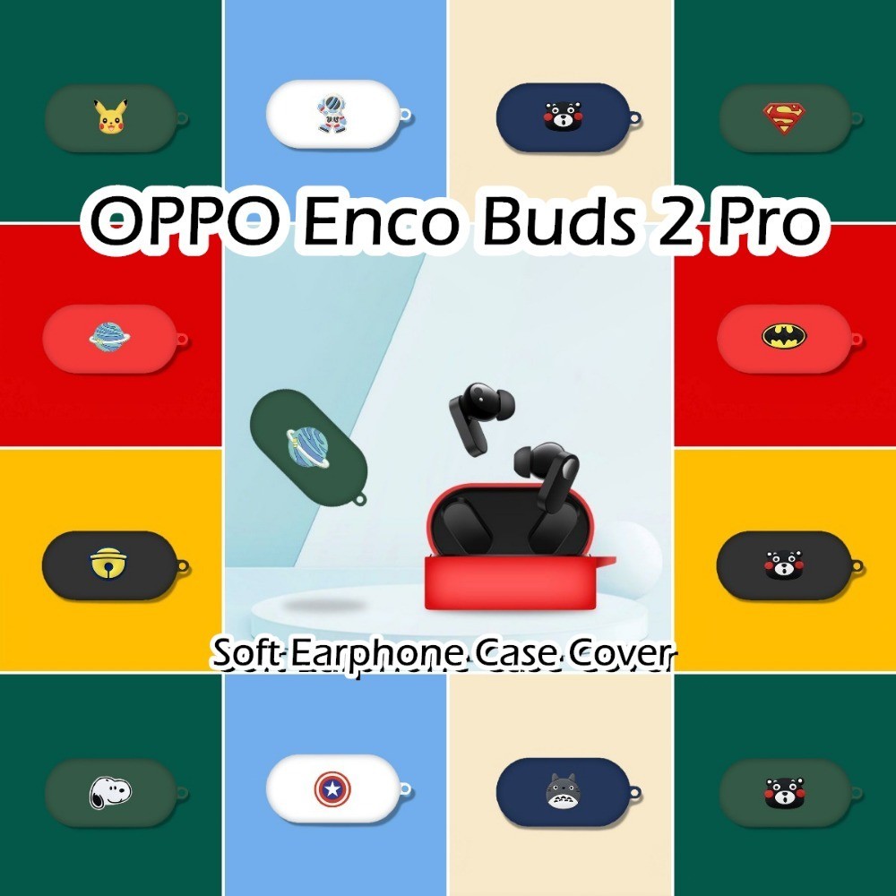 Ready Stock For Oppo Enco Buds 2 Pro Case Simple Cartoon Patterns Soft Silicone Earphone Case 3178