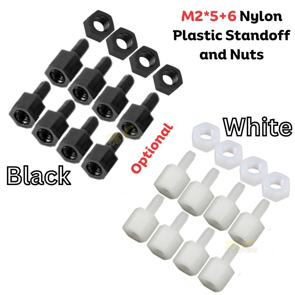 M2*5+6 Nylon Plastic Standoff And Nuts XJ122N | Shopee Malaysia