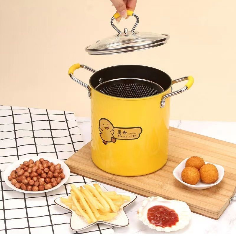 Japanese Style Non Stick Stainless Steel Deep Fryer Pot Oil Saving with ...