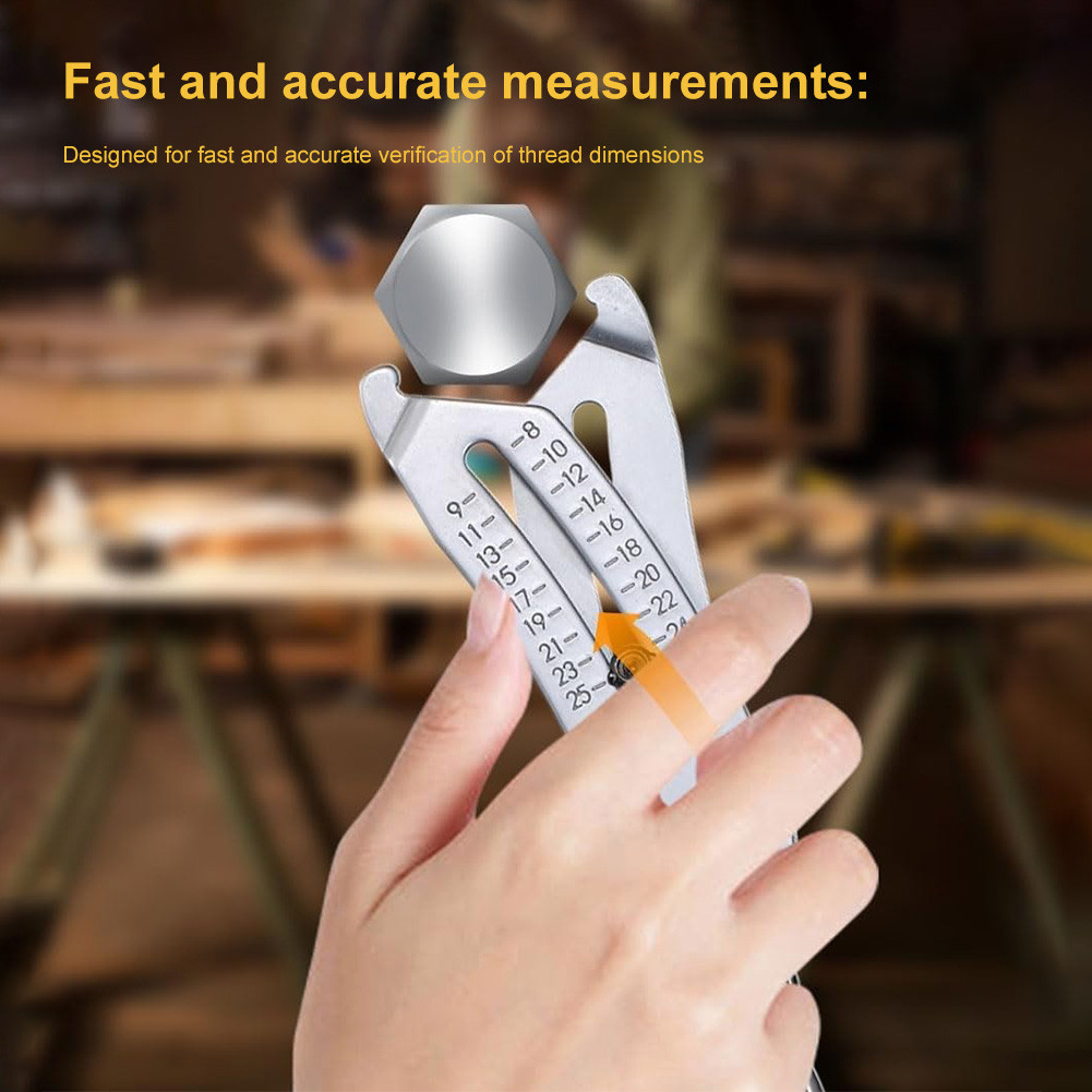 Bolt Size and Thread Identifier Gauge Portable for Hand Measuring ...