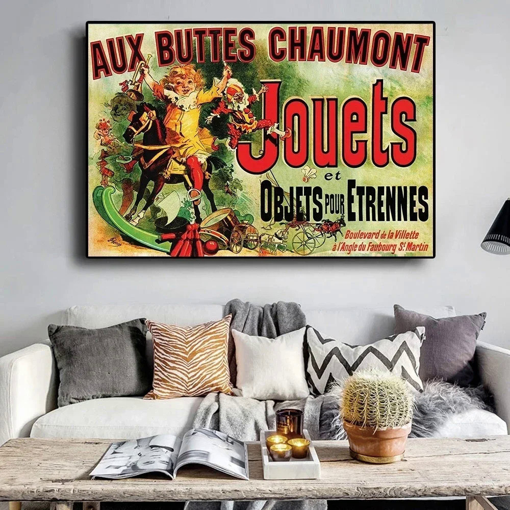 Poster Décoratif "Jouets Aux Buttes Chaumont" - Reproduction D'affiche Vintage (50x70 Cm)