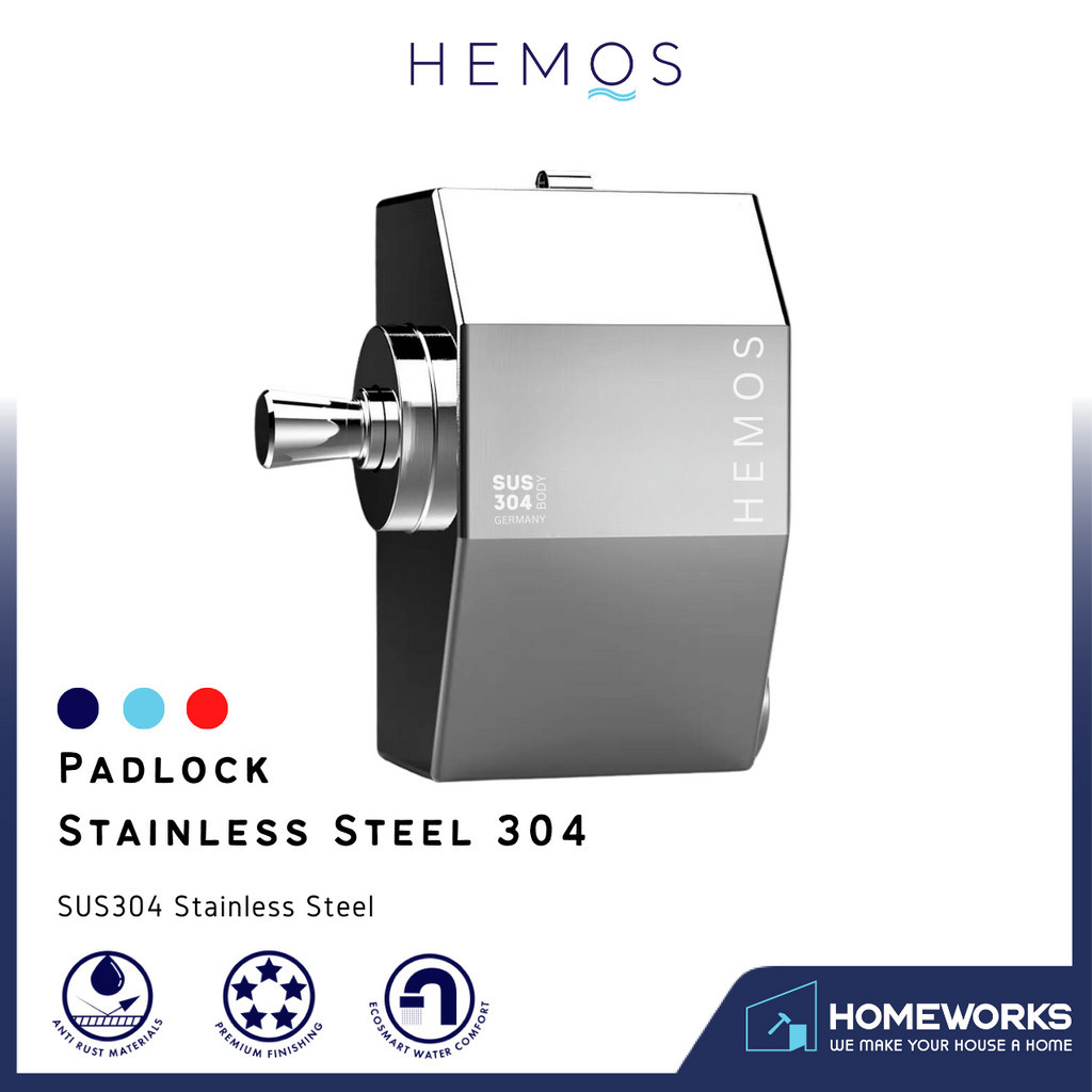 HEMOS 50MM SUS 304 HOUSE COVER LOCK ANTICUT & THIEF EXTRA LARGE