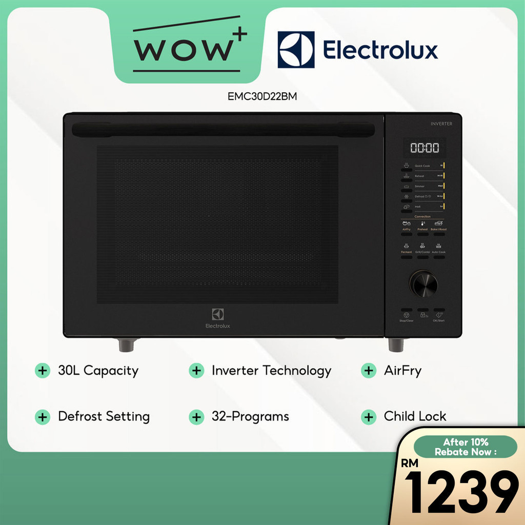 ELECTROLUX EMC30D22BM Inverter Combination Microwave Oven 30L