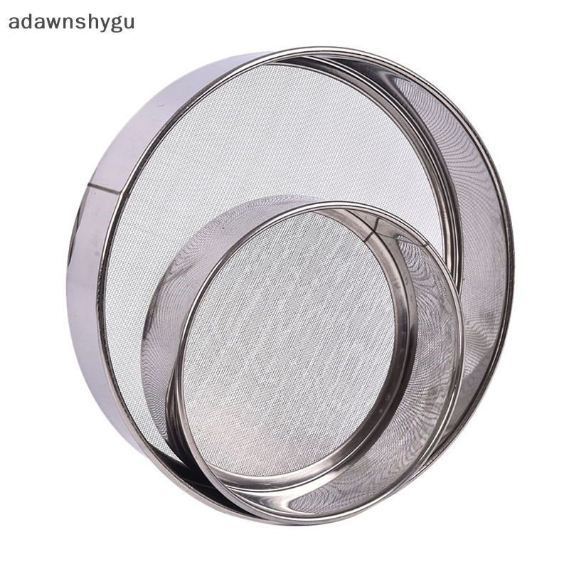 adawnshygu Kitchen Mesh Flour Sifter Round Stainless Steel Flour Sieve ...