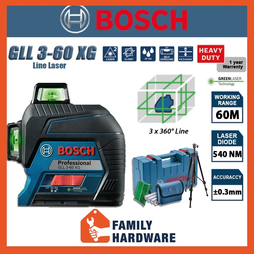 BOSCH GLL3-60XG Professional Line Laser GLL 3-60 XG GLL3-60 XG BT150 BT ...