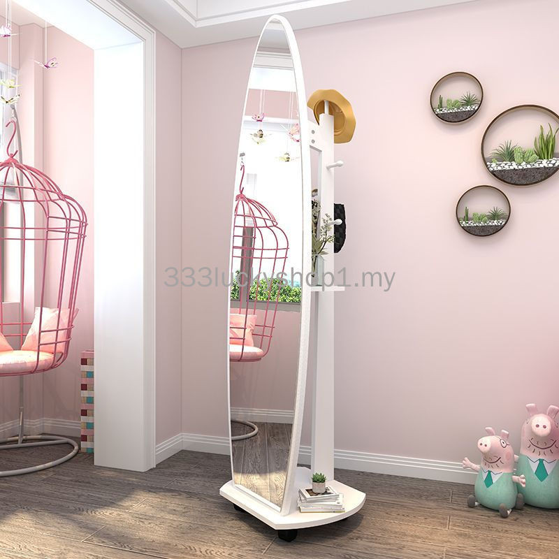 [MALAYSIA Stocks] Rotatable Standing Dressing Mirror With Storage Rack ...