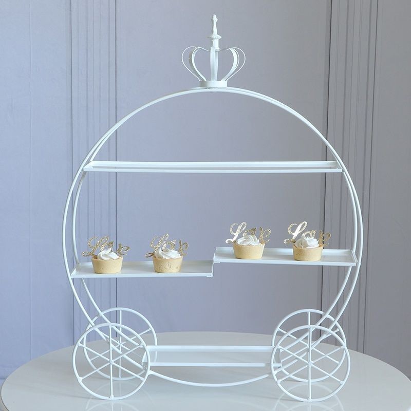 European Style White Dessert Exhibition Display Rack, Wedding ...