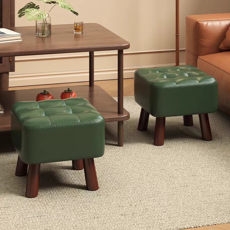 Small Small Stool Household Living Room Coffee Table Stool Leather Sofa ...